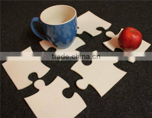 Unique Designed Hot Salling Products Laser Cut Wood Puzzle Coasters