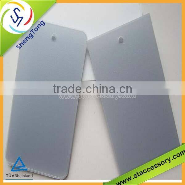 custom plastic clothing hang tag for garment hang tag