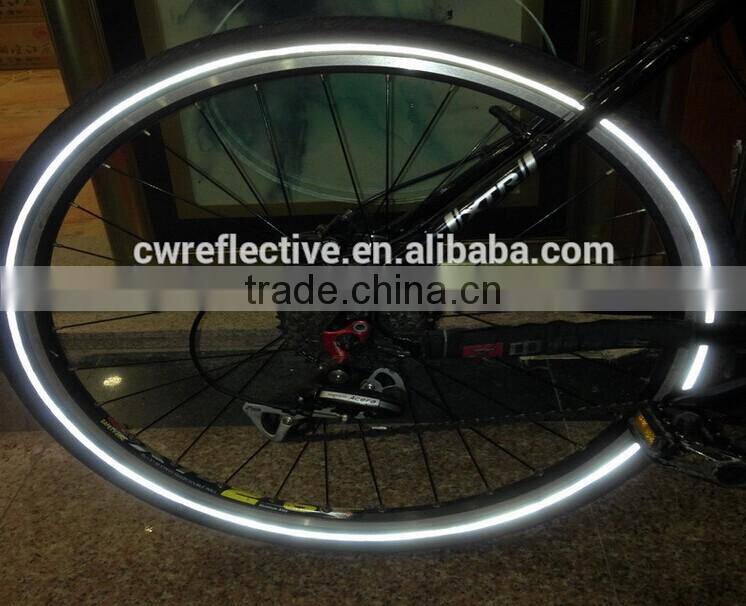 high visible silver bicycle wheel reflective tire tape