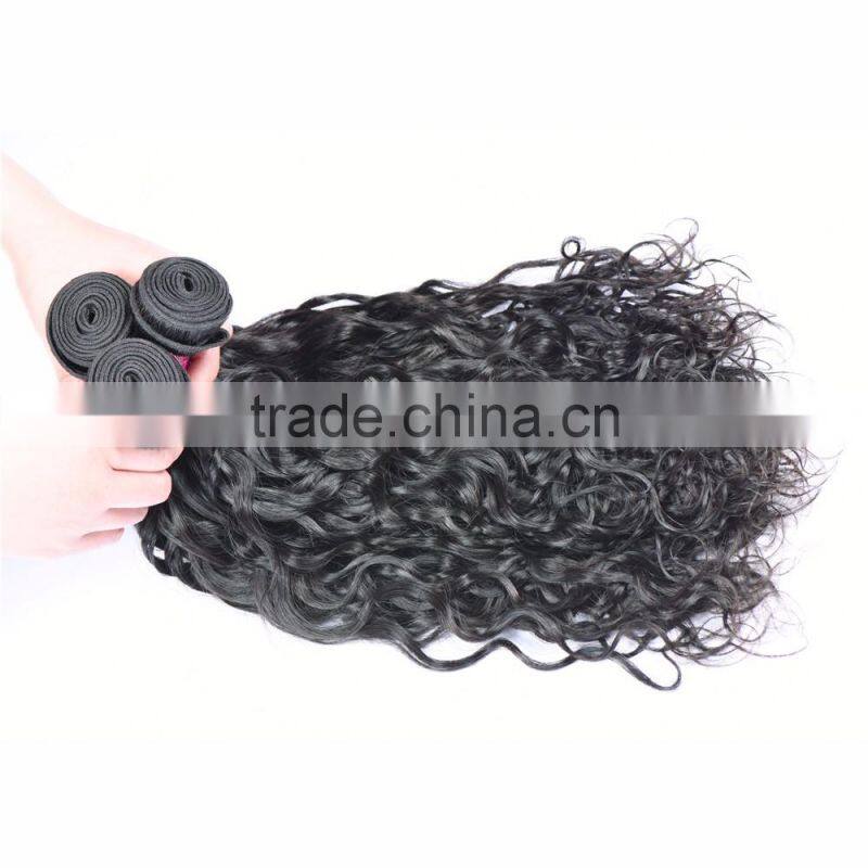 wholesale unprocessed virgin remy human hair water wave 100% human hair weave