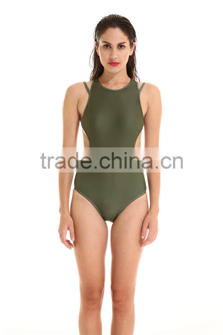 Ladies' Cover Belly Slim Siamese Triangle Sports Swimming Suit