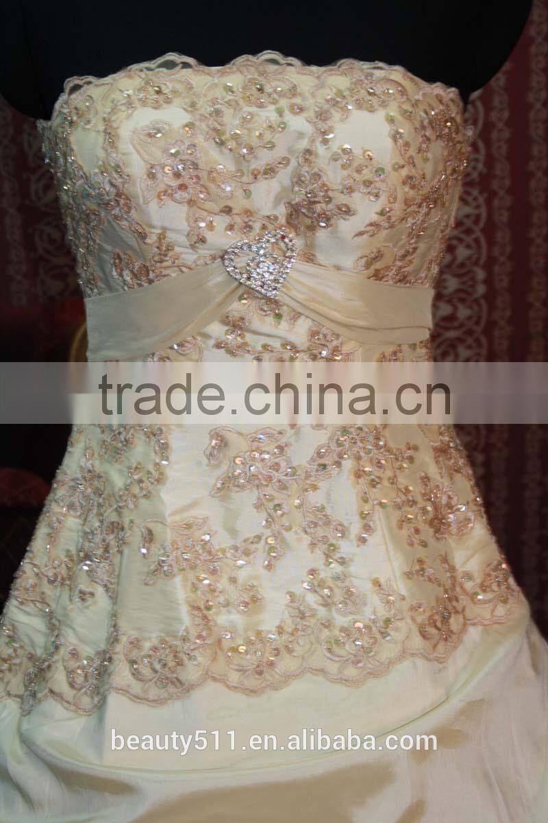 IN STOCK Off-The-Shoulder wedding dress sleeveless flower ball gown bridal dresses SW111