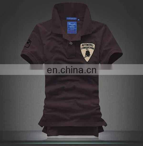 custom white emboridery cotton polo shirt