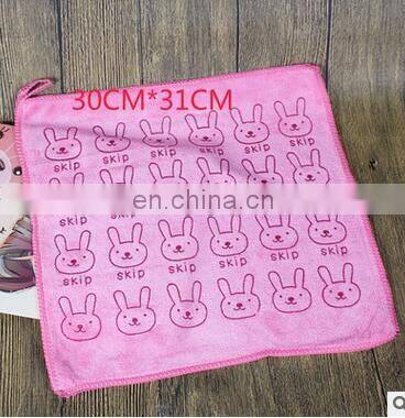 2017 Absorbent microfiber towel bathroom drying washcloth cute rabbit animal beach towel cotton wash for adult baby towel