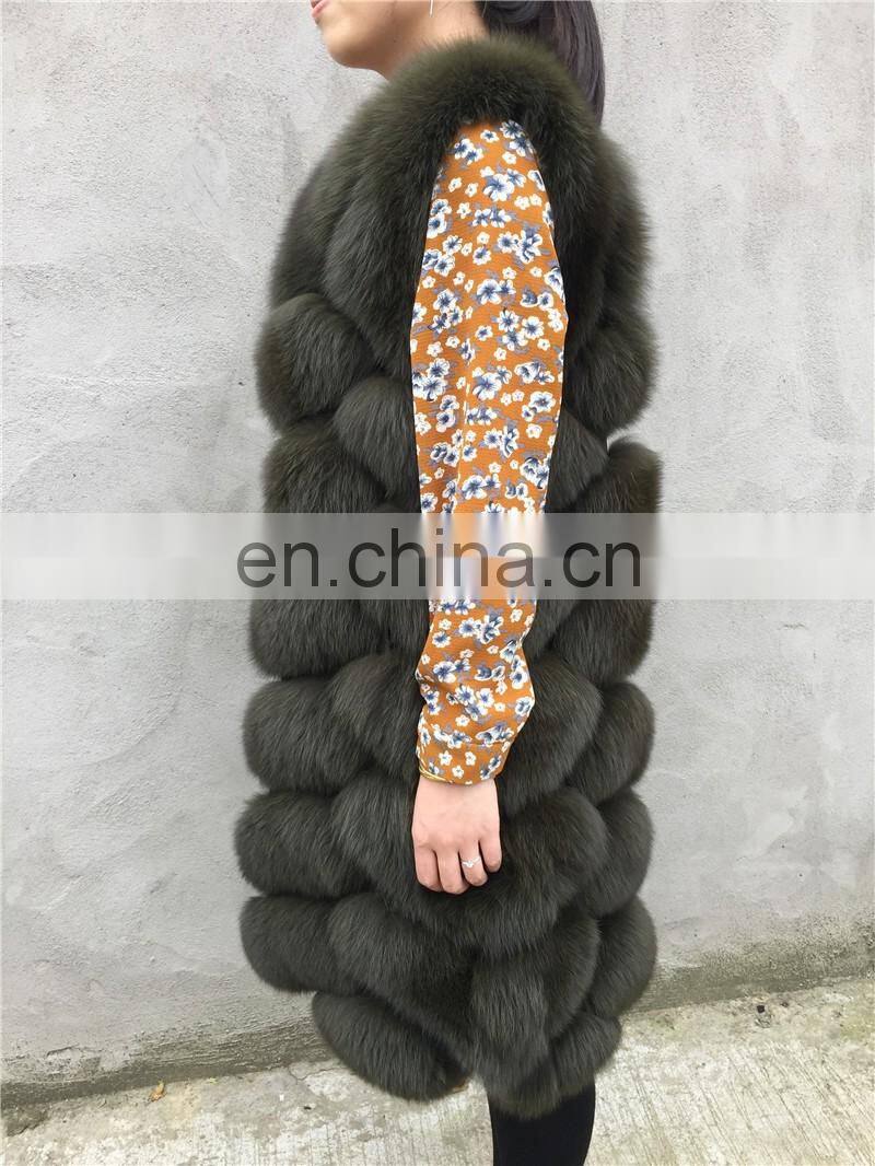 Women Fashion Winter Vests Imports Low Price Real Fox Fur Vest Italian Fur Vest