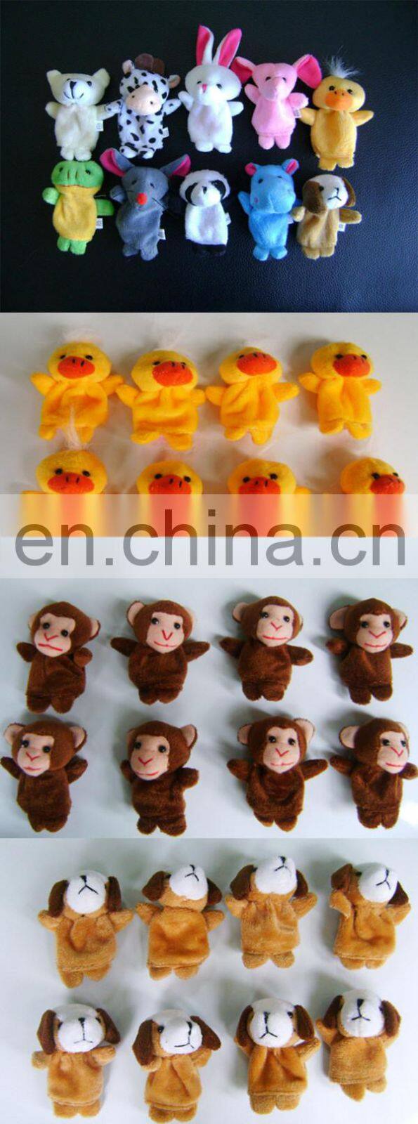 Educational baby toy doll finger puppet fashion cheap custom soft plush finger puppet and story