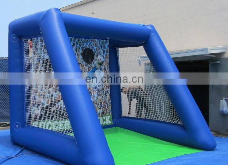 Inflatable soccer target wall