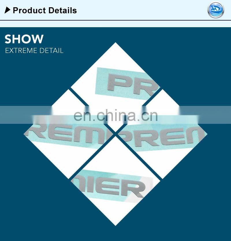 Computer Chrome Thin Metal Nickel Letters Sticker