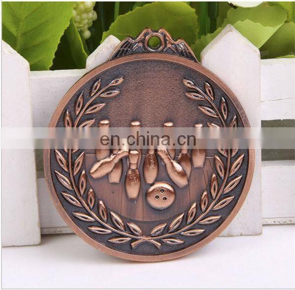 Custom bowling game metal medal awards factory supplier