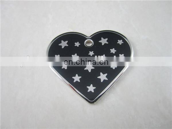 Bone shape metal diamond dog tag /dog name tag