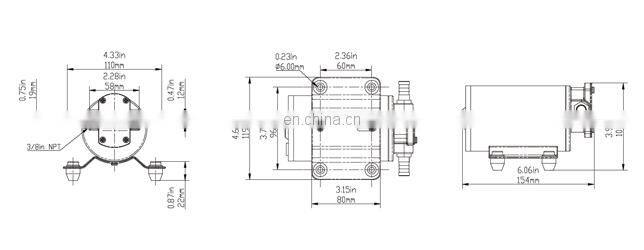 SEAFLO DC 12V 3.2GPM 12LPM Miniature Oil Brass Gear Pump