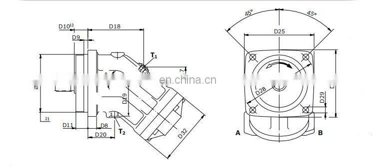 Factory price A2FM12/61W-VAB010 hydraulic radial piston motor