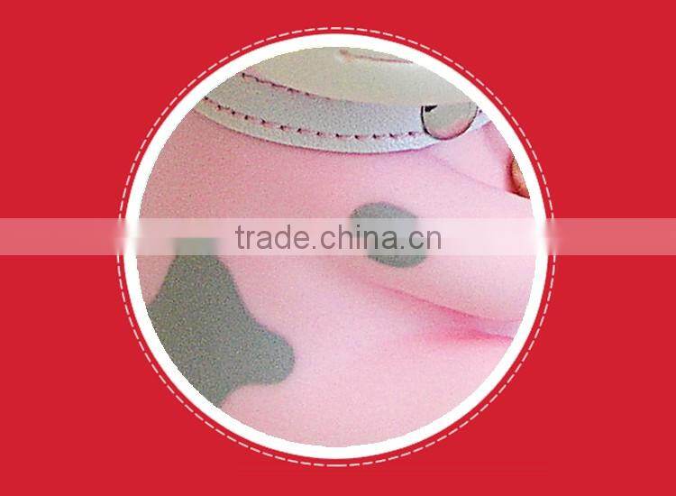 Gifts for kids pvc material cow shape pink personalized desk table pen holder