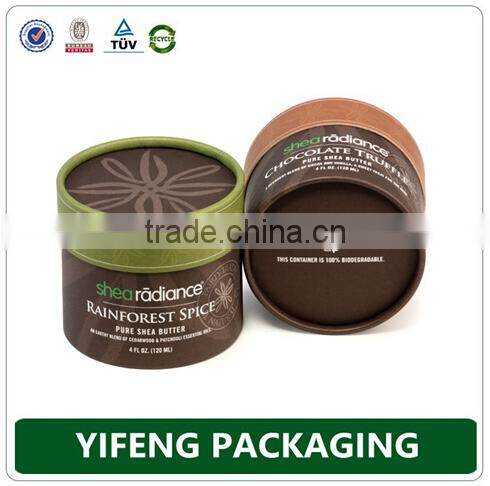 Custom round cylinder gift packaging box with lid