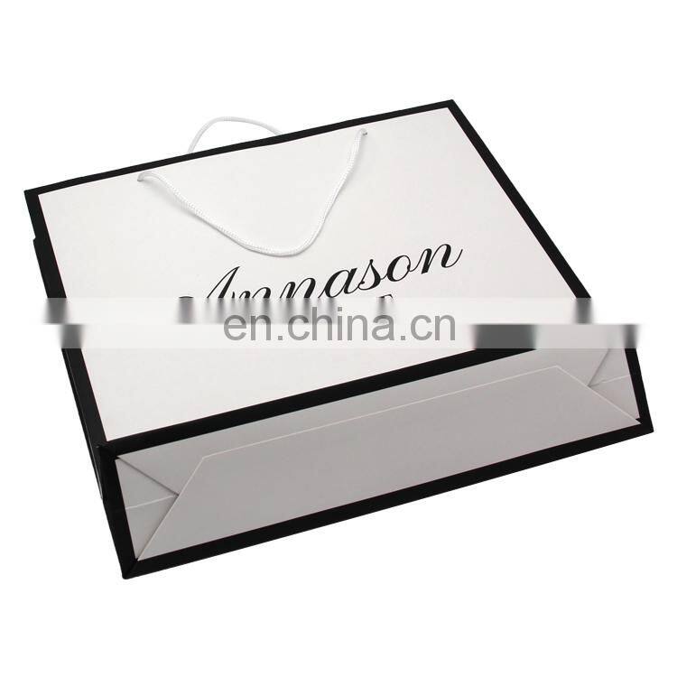boutique designed cute transparent premium luxury personalized paper bag with ribbon