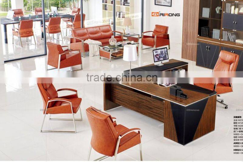 H902 modern leather stainless steel design conference chair