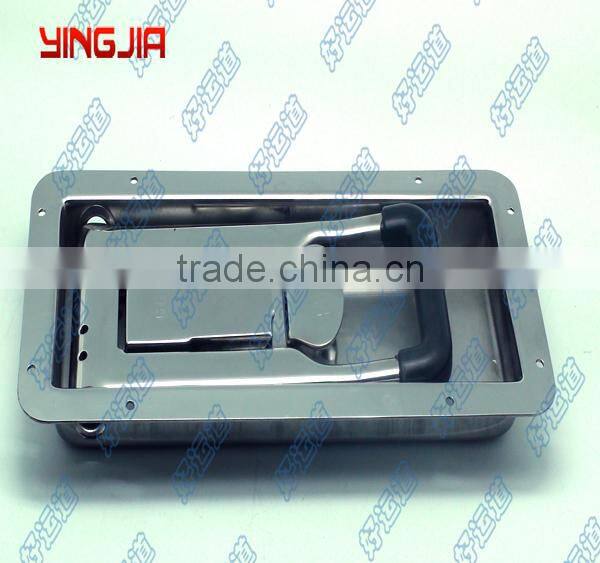 02342C Key lock stainelss steel /steel recessed handle trailer side door lock