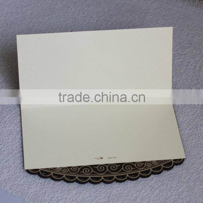 Classical Custom Wooden Laser Cut Wedding Invitation Card in Japanese