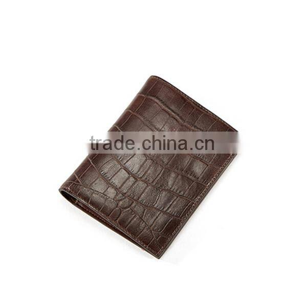 High Quality Fashion Genuine Leather First Layer Leather Crocodile Parttern Woman Small Wallet for Ladies