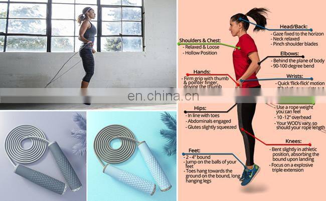 1LB Heavy Weighted 3mJump Ropes With Comfort Grip Weight Skipping Rope