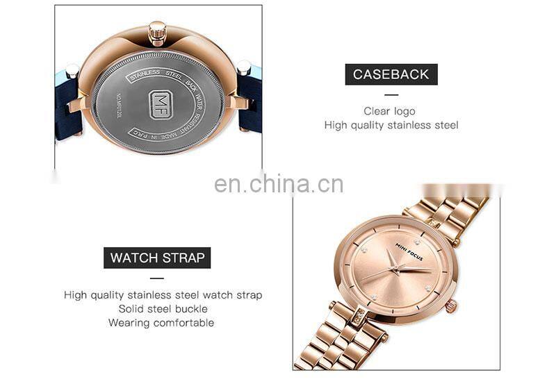 Mini focus M0120L Women Top Brand Luxury Minimalism Gold Women Quartz Watch Stainless Steel Ultra Thin Ladies Wrist Watches