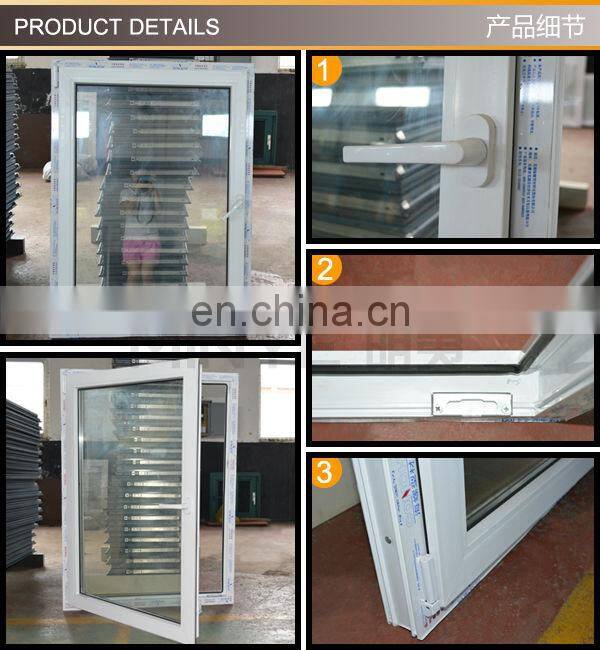 UPVC frame pvc Double Hung windows with top hinges
