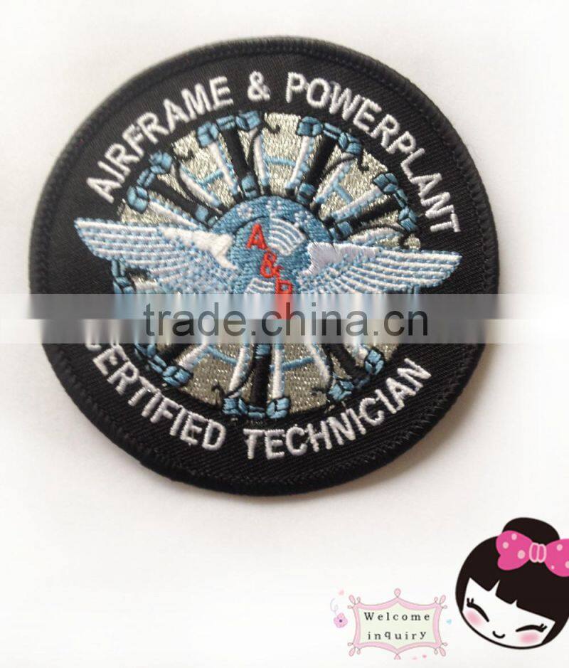 Custom fabrics badge embroidery patch airframe & powerplant plane