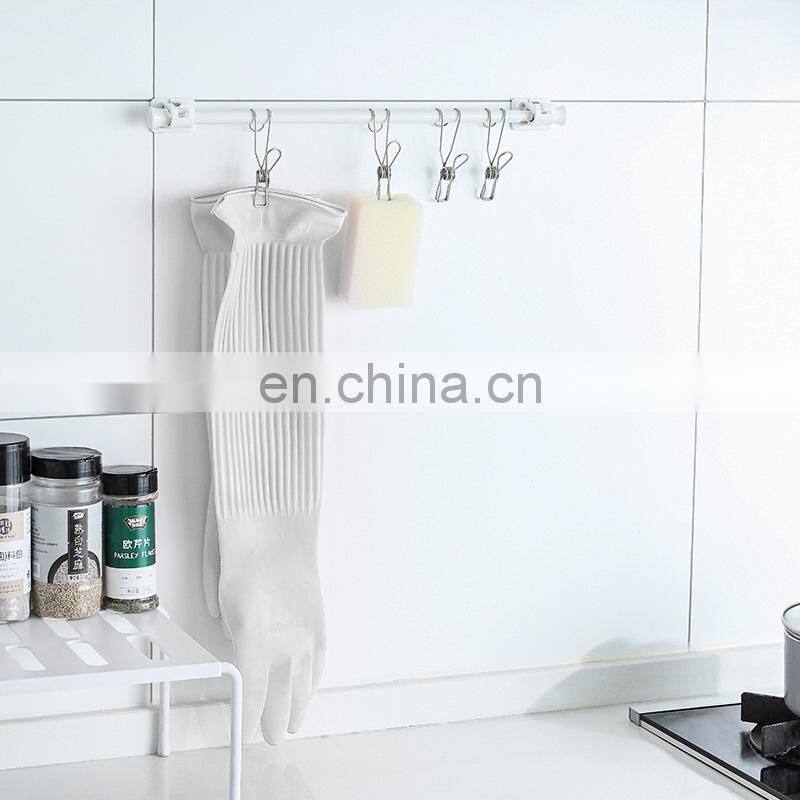 Home Storage Rack Laundry Chip Hooks Clothes Pegs Photo Clip Stainless Steel Clothespins Towel Chips Hook Laundry Storage Holder