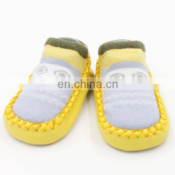 Children Anti-slip Shoes Newborn Baby Toddler Girls Cotton Non-slip Floor Socks Infant Boys Rubber Sole Cartoon Indoor Sneakers
