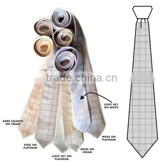 Wholesale Silk Men Gingham Necktie