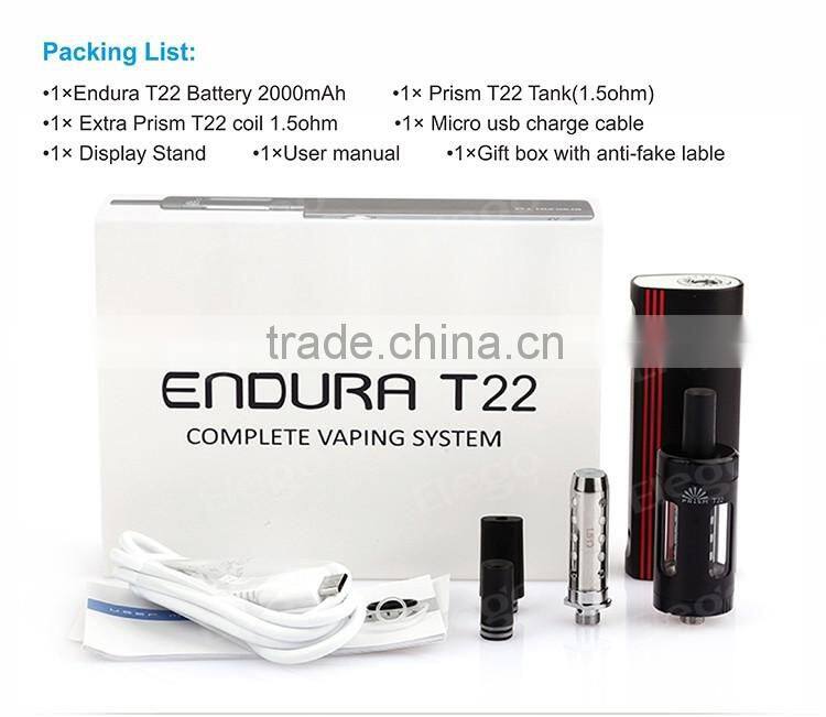2016 Genuine Innokin Endura T22 Kit with 2000mAh Wholesale Elego Fast Shipping