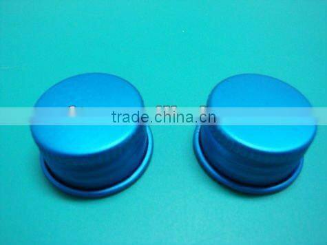 Aluminum cap with a ring