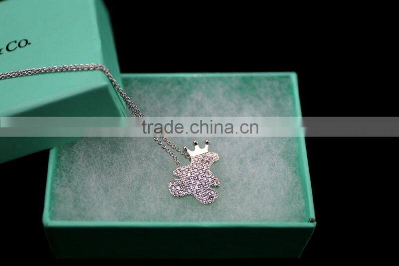 Trending jewelry accessories finding Cute King Smurf Cartoon pendant Necklace Children gift necklace