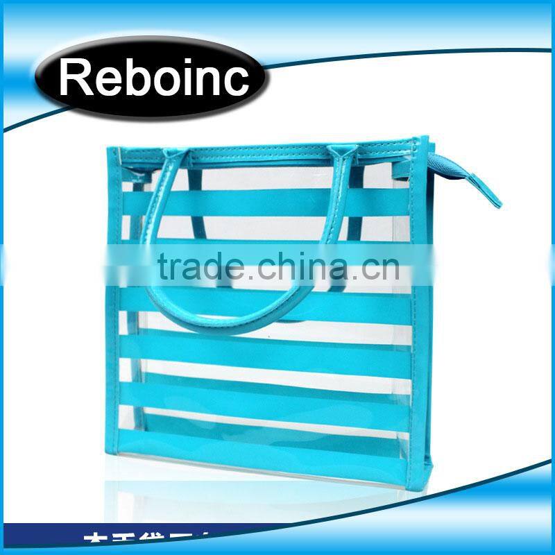 Waterproof pvc beach bag pvc tote bag handle shoulder strap sand beach bag vinyl pvc