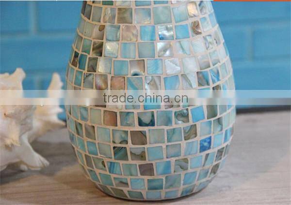 murano mosaic glass vase made in china with round bottom