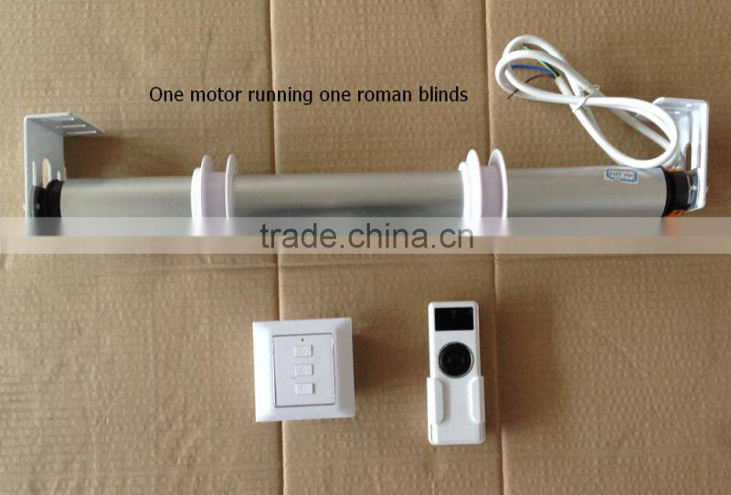 European style roman blinds mechanism/ Motorized operate roman blinds with remote control