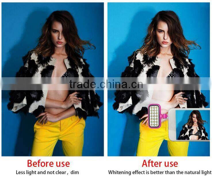 Built-in 21leds led flash light mobile phone led selfie flash light hot trend products 2016