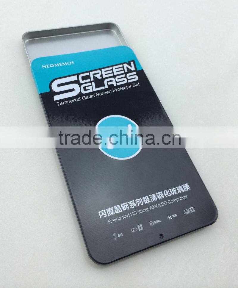 toughened glass membrane tin cans with slide
