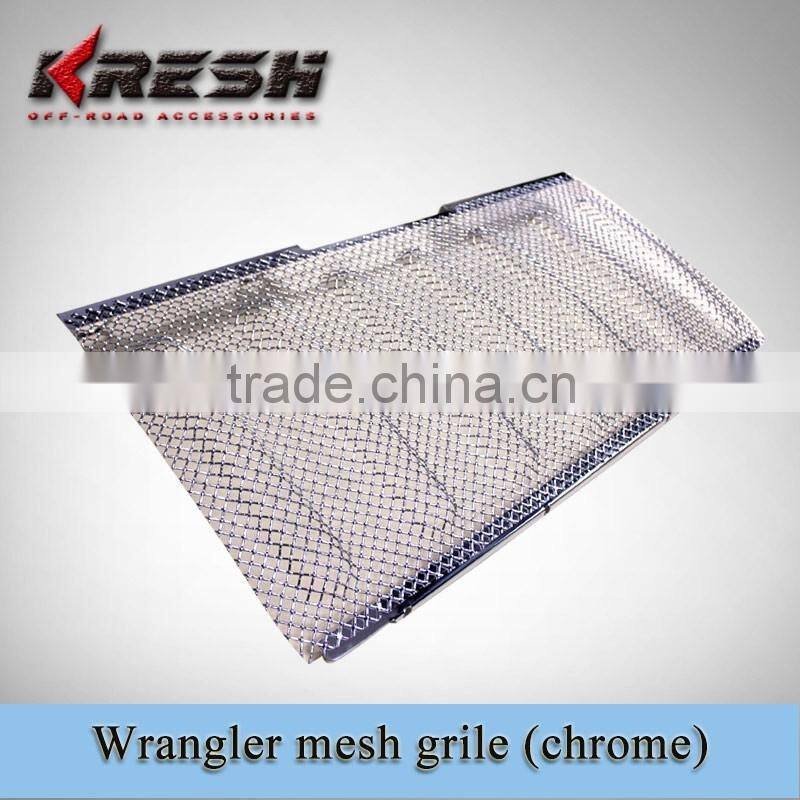 KRESH Brand made in china 4x4 SUV Car steel auto front mesh grille, wrangler fly net