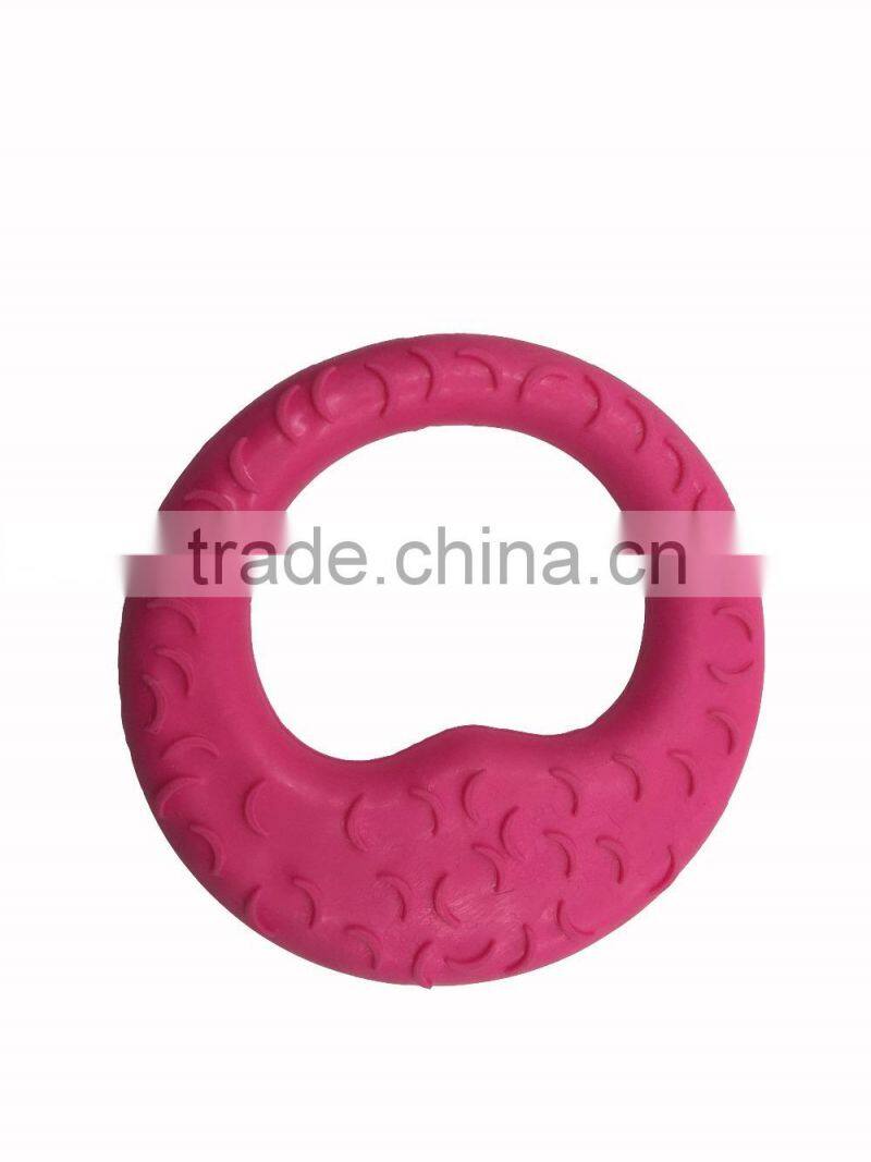 Pet product colorful ring rubber pet toy,Puppies Ring Bone Puppy Dog Teething Chew Toy