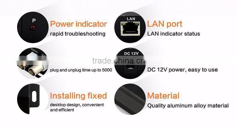 best price bnc port with rj45 port ethernet over coax extender cctv security coaxial video converter