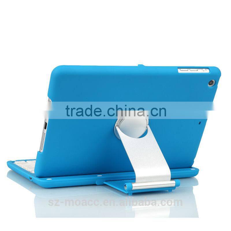 For iPad mini 2 Bluetooth Keyboard Case Cover with Stand and 360 Degree Rotating, bluetooth keyboard case for ipad mini 2