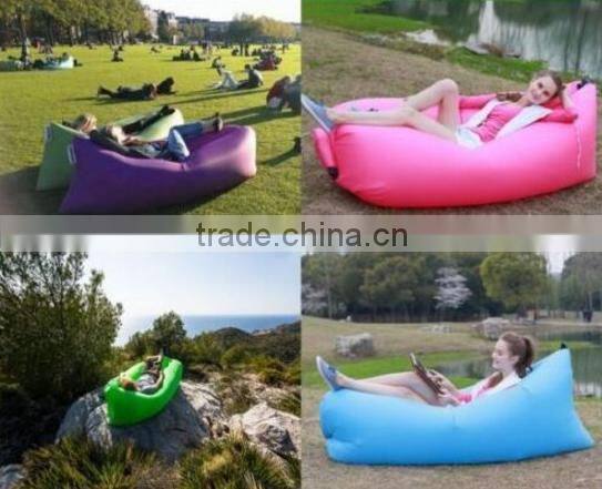 AN585 Beach Lounger Inflatable Sofa Outdoor Nylon Air Filled Balloon Furniture With Carry Bag,Lazy Sleeping Bed