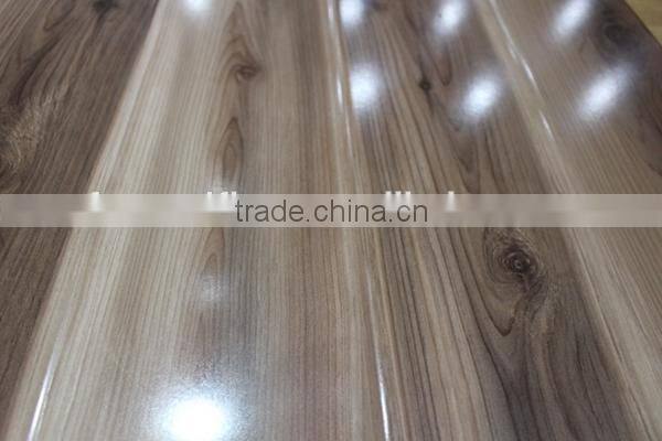 best price hdf laminate 12mm high gloss wood flooring