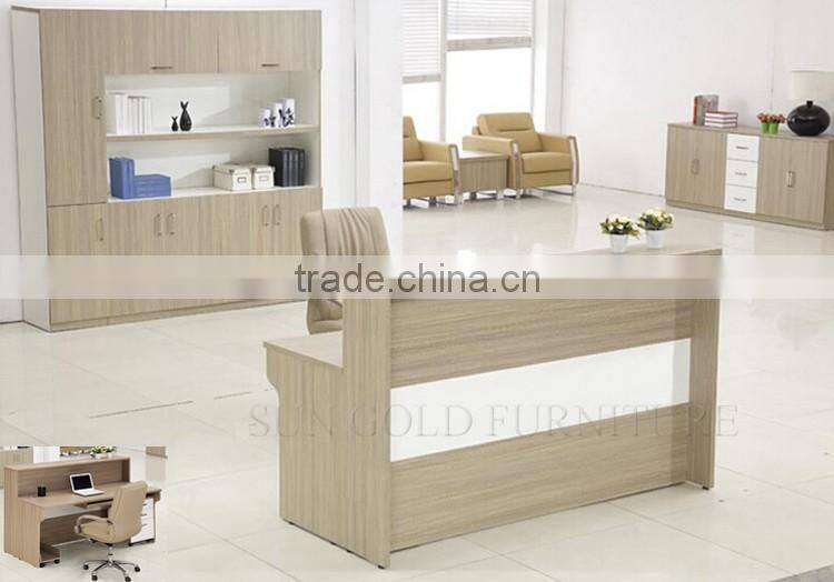 Wooden furniture model office front counters table new design (SZ-RTB026)