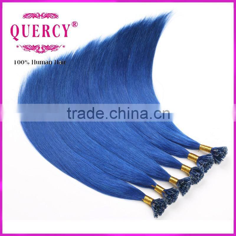 2016 New Arrival Double Drawn Full Cuticle Pre Bonded keratin Nail hair u shape hair
