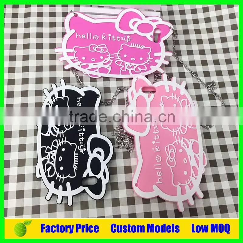 Seashell and hello kitty silicone mobile 3d phone case for Sony Xperia T3 M50W phone back cover case