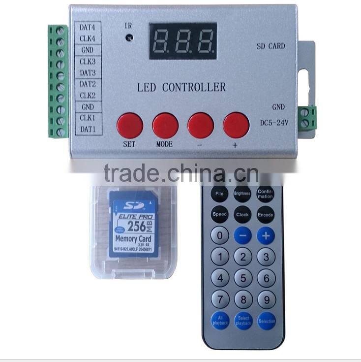 H802SE 8*1024 Pixels LED Controller with Remote and SD Cards led sd card dmx controller