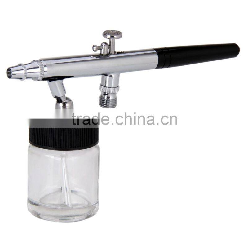 Professional Dual Action Gravity Suction Feed Airbrush Kit with Two Airbrushes Hose for Body Paint AS-34