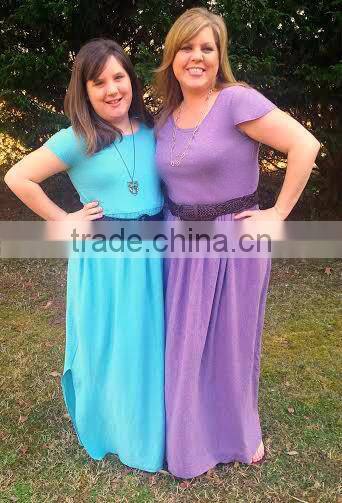 Mommy and me maxi dress cheap matching dress design kids wholesale casual maxi dress
